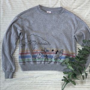 Juniors Gray Disney Lion King Sweatshirt Size XS